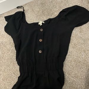 Monteau Black Pant Legs Jumpsuit